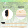 Custom Free Laser Logo Round Handle Bamboo Toothbrush 