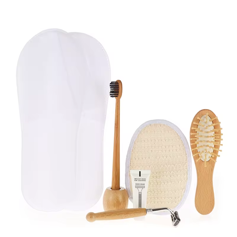 Disposable Biodegradable Eco Friendly Guest Toiletries Kit Accessories Set