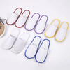Wholesale Factory Supply Custom Logo Printed Bulk White Disposable Hotel Slippers
