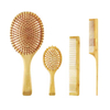 Custom Logo Durable Oval Paddle Bamboo Scalp Massage Hairbrush