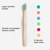 Custom Private Logo Organic Biodegradable Bamboo Toothbrush with Castor Oil Bristles
