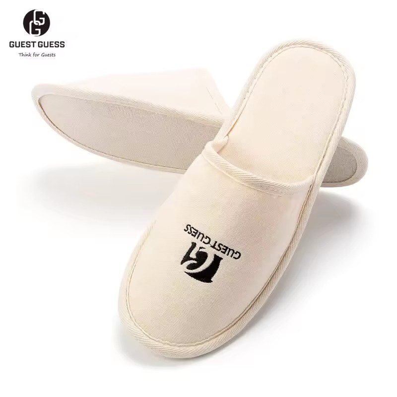 Eco Friendly Cotton Linen Hotel Slippers