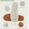 Wholesale Luxury Eco Friendly Soft Cork Wood Fabric Canvas Disposable Slippers Shoes For Hotels