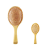 Custom Logo Durable Oval Paddle Bamboo Scalp Massage Hairbrush