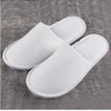 Luxury White Disposable Hotel Slippers Velour Waffle Coral Fleece Slipper 