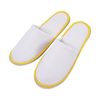 Wholesale Factory Supply Custom Logo Printed Bulk White Disposable Hotel Slippers