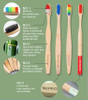 Natural Handle Hotel Disposable Bamboo Toothbrush with Toothpaste Eco Friendly