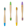 Hotel Bamboo Toothbrush 4 pack Set Adult/Kids Charcoal Free Sample