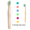 Custom Private Logo Organic Biodegradable Bamboo Toothbrush with Castor Oil Bristles