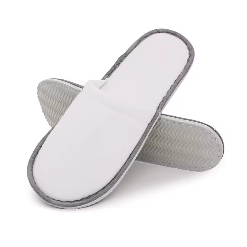 Custom Hotel Amenities Nap Cloth White Disposable Slipper for Wedding Hotels Bathroom Spa