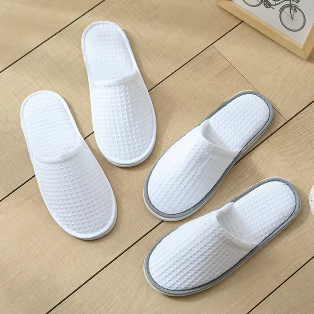 Hotel Waffle Weave Slippers