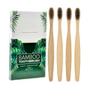Bpa-free Natural Custom Engraving Logo Charcoal Bamboo Toothbrush Natural Handle 