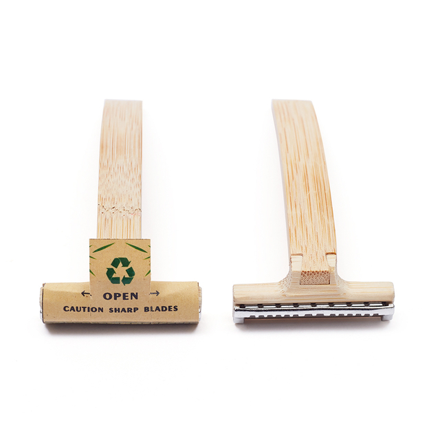 Organic Bamboo Shaving Razor Biodegradable Travel Disposable Safety Bamboo Razor
