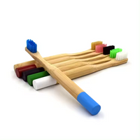 Custom Logo Bamboo Toothbrush Medium Bristles Biodegradable Plastic-Free Toothbrushes