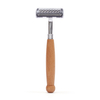 Natural Handle Bamboo Razor With Changeable 5 Blades Refill For Bio Shave
