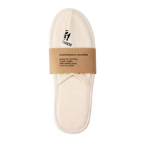 Wholesale Washable Eco Friendly Cotton Linen Hotel Guest Slippers Shoes 