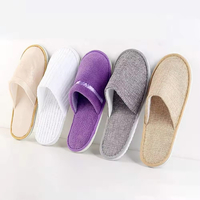 Disposable Biodegradable Eco Friendly Cotton Linen Spa Hotel Slippers