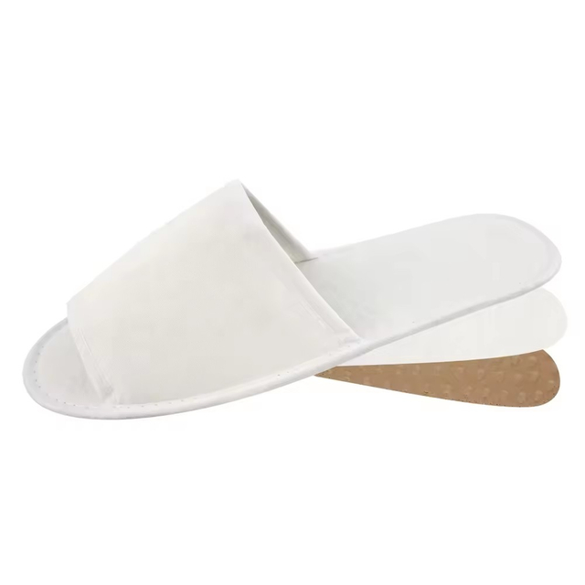 Eco Bamboo Fiber Cotton Upper Paper Pulp Sole Massage Disposable Hotel Slippers