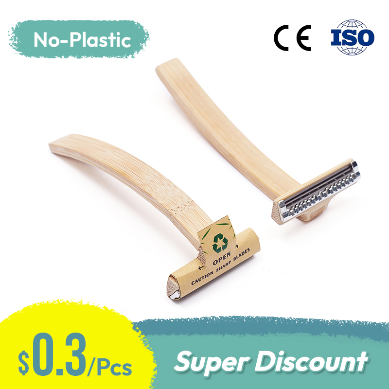 Wholesale Natural Sharp Blade Biodegradable Eco-Friendly Bamboo Handle Bamboo Razor