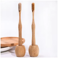 Custom Logo Organic Bristles Gourd Handle Natural Bamboo Toothbrush