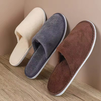 Customized Logo Comfortable And Soft Cotton Hotel Spa Disposable Slippers