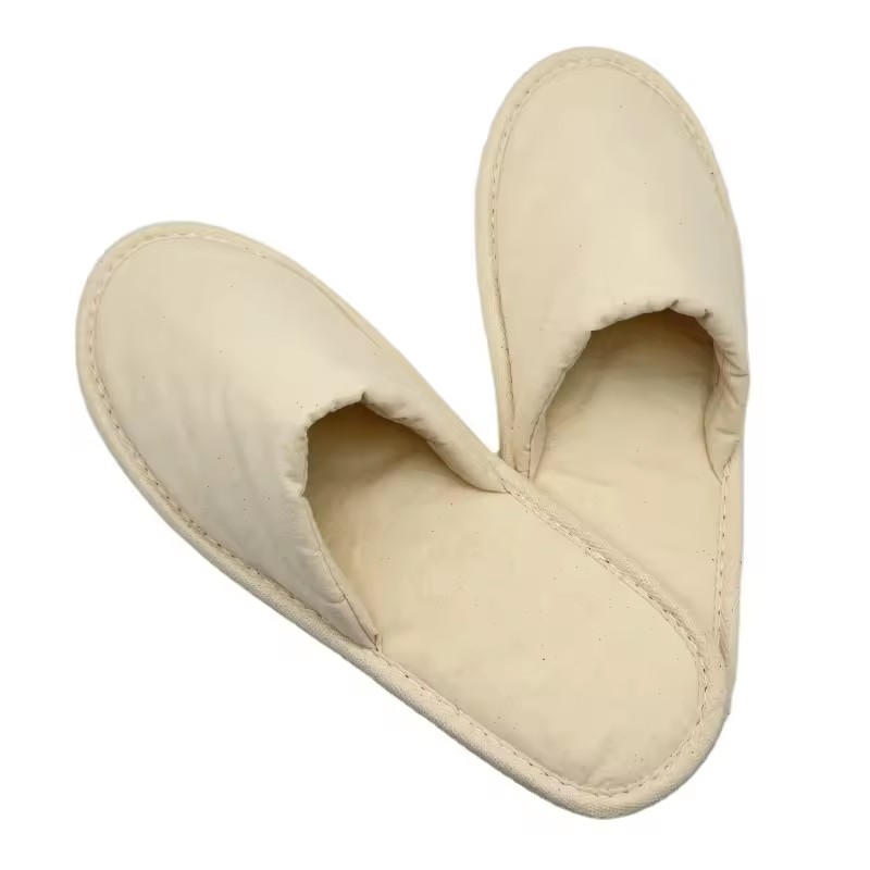 Recycled Cotton Closed Toe Disposable Biodegradable Travelling Airline Spa Hotel Slippers