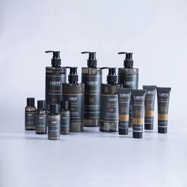 PET Plastic Shower Gel Shampoo Bottle Transparent Plastic Lotion Pump Bottle