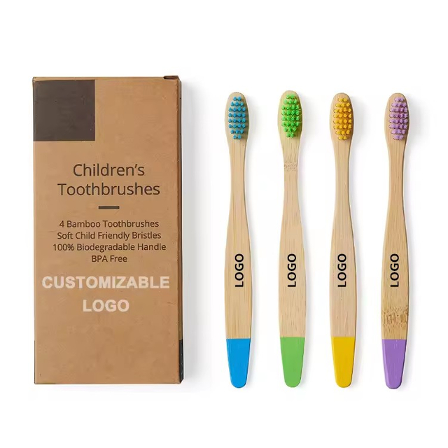 Hotel Bamboo Toothbrush 4 pack Set 
