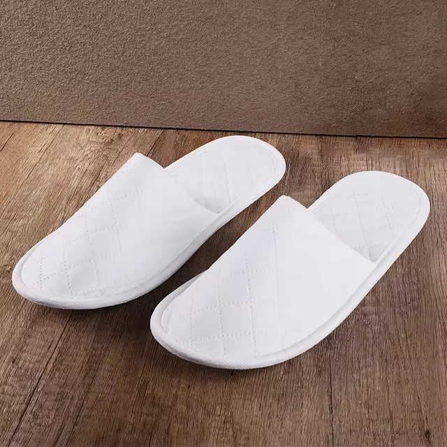 White Non-Woven Fabric Hotel Slipper One Time Use Non Woven Disposable Slippers