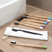 Wholesale Soft Fur Flat Bamboo Environmental Protection Hotel Toothbrush