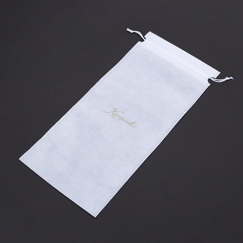 Customized Logo Eco Friendly Non Woven Fabric Dust Pouch Bags Drawstring Bag for Hotel Slipper