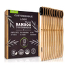 Disposable Biodegradable Bamboo Wood Toothbrush Hotel Multicolored Soft Bristles 