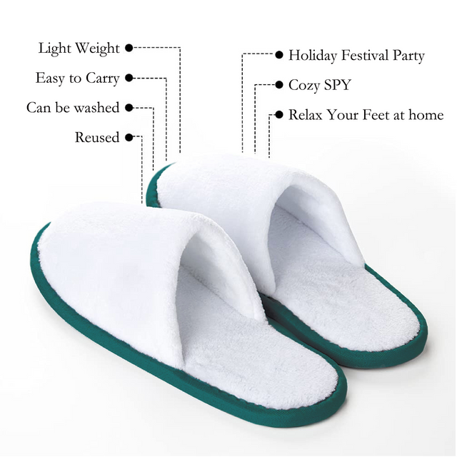 Custom 5 Stars Cheap Luxury Soft Closed Toe Washable White Coral Fleece Disposable Hotel Slippers