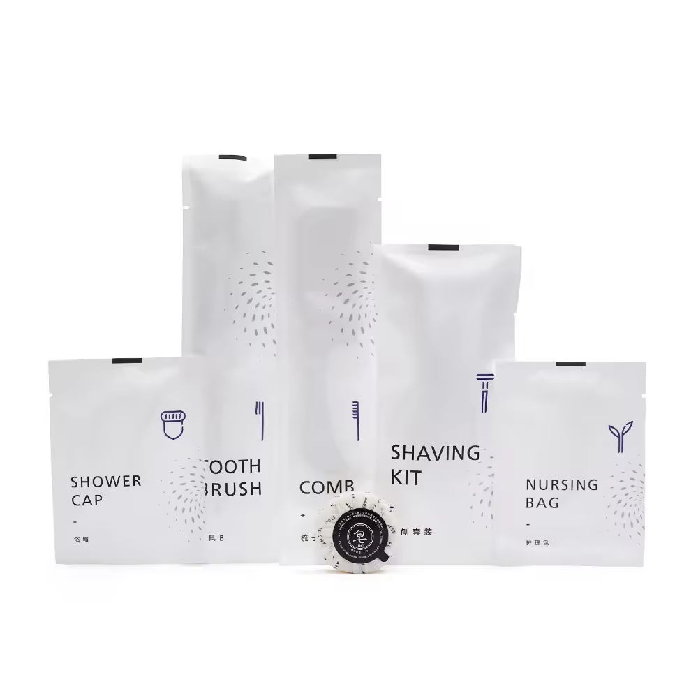 Bathroom Amenities Toothbrush Soap Shampoo Comb Eco Hotel Amenities Set
