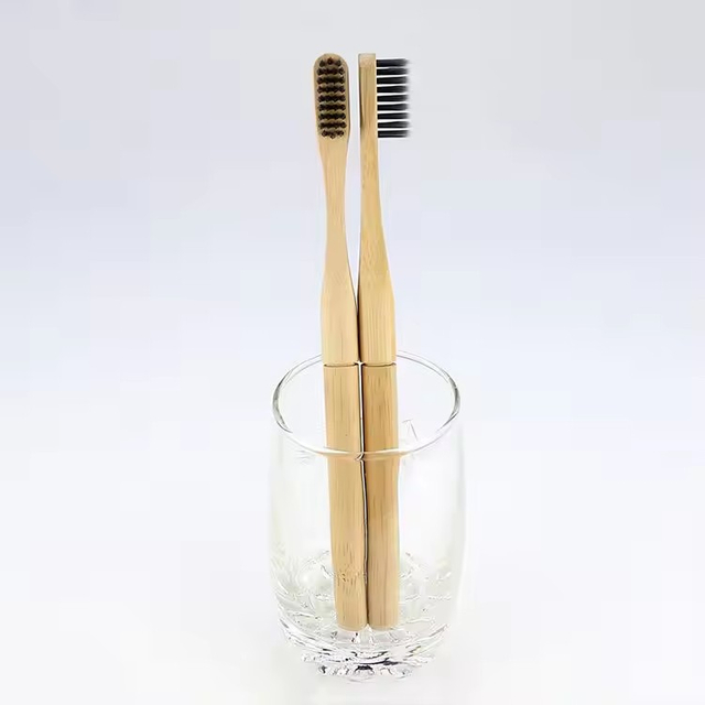 100% Natural Compostable Round Handle Replaceable Ecofriendly Moso Bamboo Toothbrush