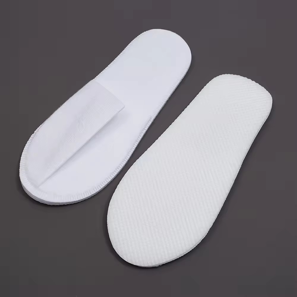 Non Woven Hotel Slipper White SPA Airline Single Use Slippers