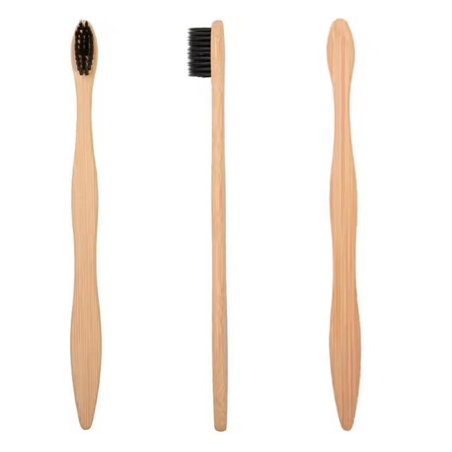Soft Bristle Eco Friendly Small Waves Bamboo Toothbrush