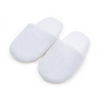 Custom Waffles Hotel Slippers with Logo Embroidered White Closed-toe Indoor Slippers