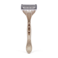 Eco Friendly Disposable Razor Recycling Material Biodegradable Wheat Straw Five Blade Shaving Razor