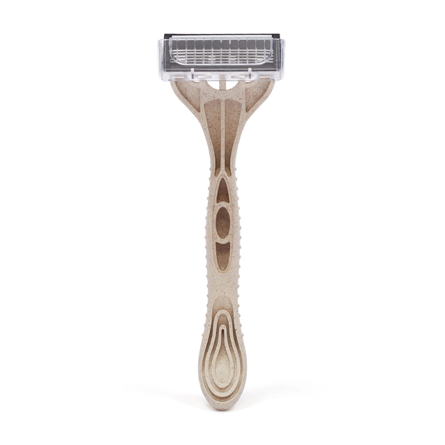 Eco Friendly Disposable Razor Recycling Material Biodegradable Wheat Straw Five Blade Shaving Razor
