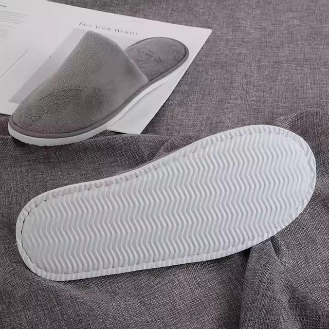 Wholesale Coral Fleece Velvet Slippers Cheap Disposable Hotel Slipper