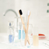 Custom Free Laser Logo Round Handle Bamboo Toothbrush 