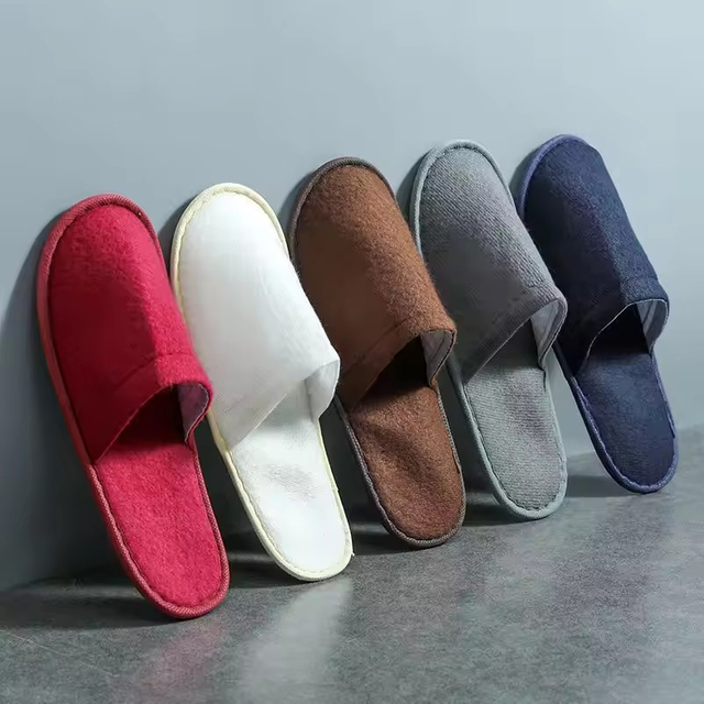 OEM Hotel Disposable Open Toe Terry Sponge Female Slippers