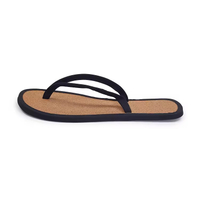 Eco-Friendly Palm Cork Material Slippers Disposable Spa Travel Beach Soft Flip Flops Hotel Slippers