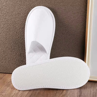 White Non-Woven Fabric Hotel Slipper One Time Use Non Woven Disposable Slippers