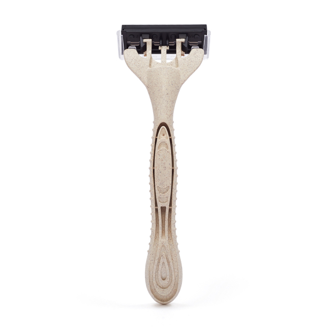 Eco Friendly Disposable Razor Recycling Material Biodegradable Wheat Straw Five Blade Shaving Razor