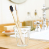 Custom Free Laser Logo Round Handle Bamboo Toothbrush 