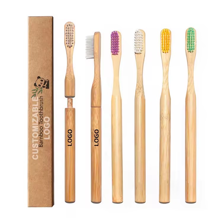 Biodegradable Replaceable Head Charcoal Removable Bamboo Toothbrush