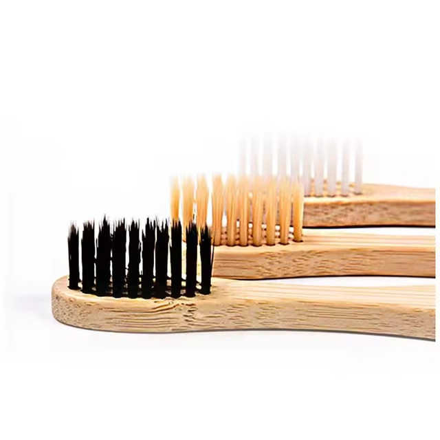 Soft Bristle Eco Friendly Small Waves Bamboo Toothbrush