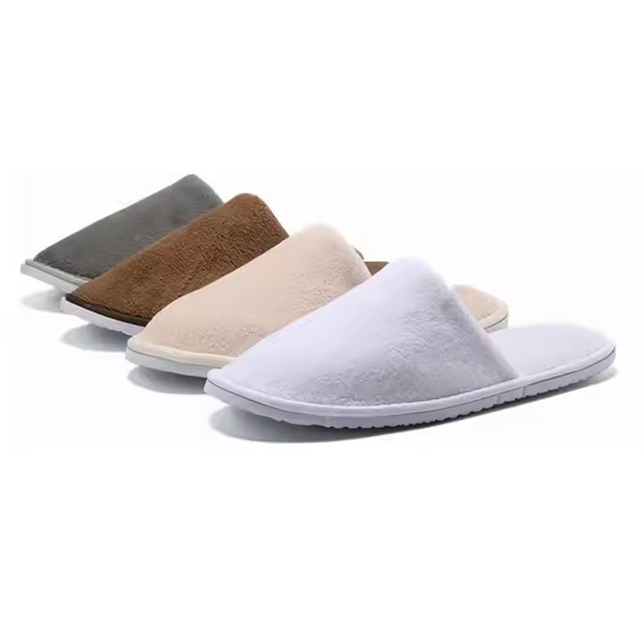 Wholesale Coral Fleece Velvet Slippers Cheap Disposable Hotel Slipper